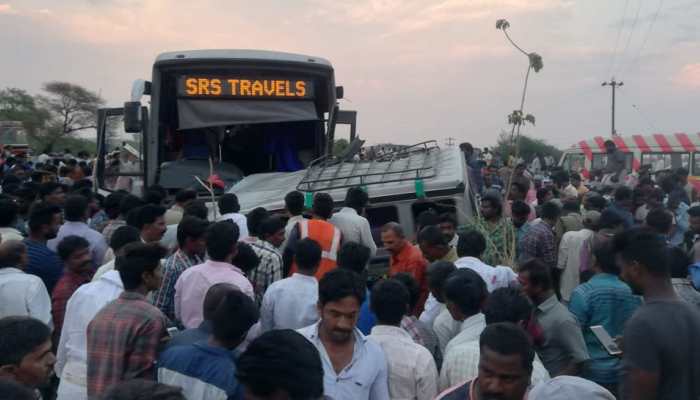 Andhra Pradesh: 10 killed, several injured as two vehicles collide in Kurnool district