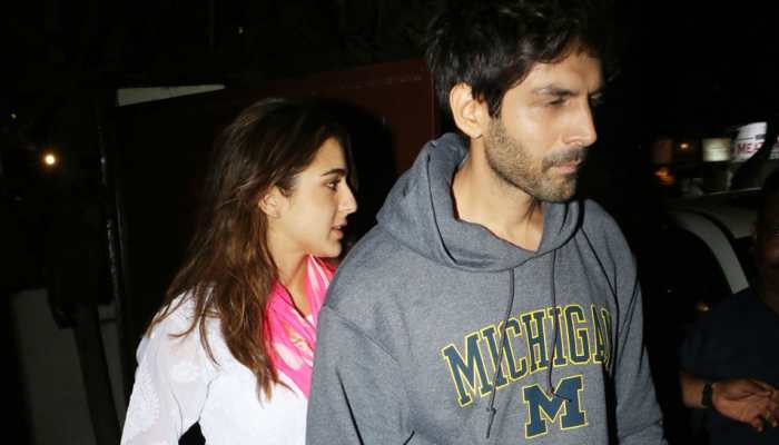 Sara Ali Khan-Kartik Aaryan clicked together post shoot – See pics