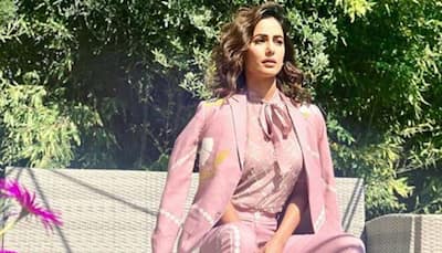 Hina Khan aces her Cannes look, strikes a pose in salmon pantsuit—See pics