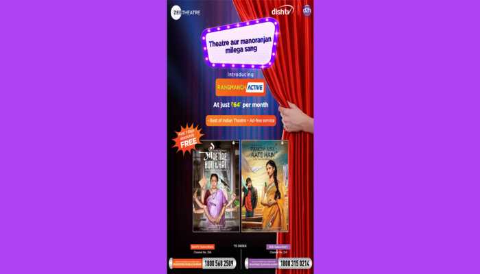 Dish TV India brings best plays from around the world, launches 'Rangmanch Active' with Zee Theatre