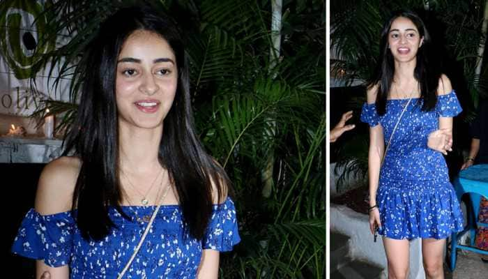 Ananya Panday&#039;s electric blue off-shoulder dress is totally a summer must-have! See pics