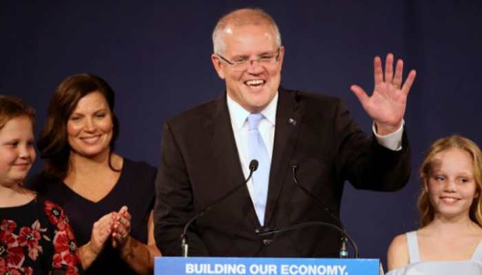 Australian PM heads to church, football after 'miracle' election win