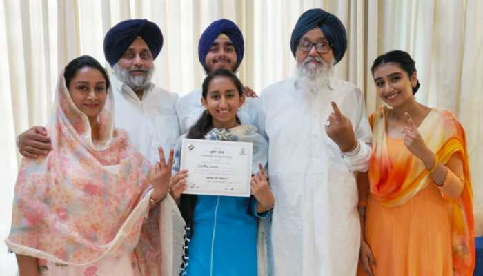 Sukhbir Singh Badal&#039;s daughter, first-time voter, gets notice from EC for wearing Akali Dal badge