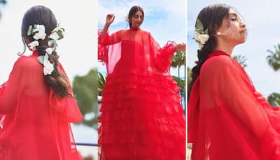 Sonam Kapoor stuns in a blush red Valentino gown at Cannes 2019—See pics