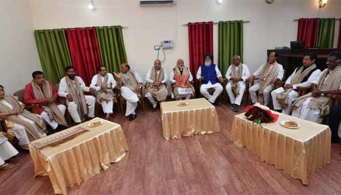 Buoyed by exit polls results, Amit Shah to host dinner for NDA allies today Buoyed by exit polls results, Amit Shah to host dinner for NDA allies today