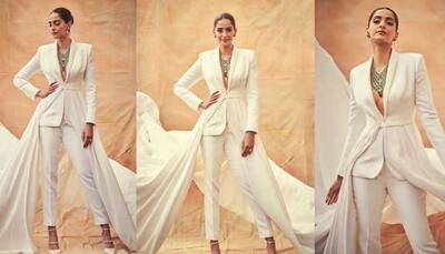 Sonam Kapoor ditches gowns, turns heads in a white custom Ralph and Russo couture tuxedo at Cannes—See pics