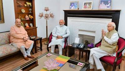 Narendra Modi, Amit Shah meet LK Advani, Murli Manohar Joshi after landslide win in Lok Sabha polls 2019