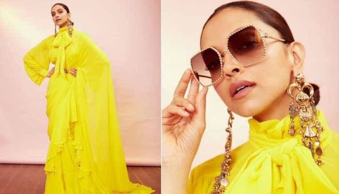 Deepika Padukone is the eternal sunshine in Sabyasachi yellow ruffled saree—See pics