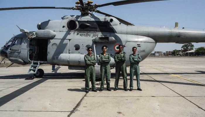 India&#039;s first &#039;all women crew&#039; flies medium lift Mi-17 V5 chopper, creates history