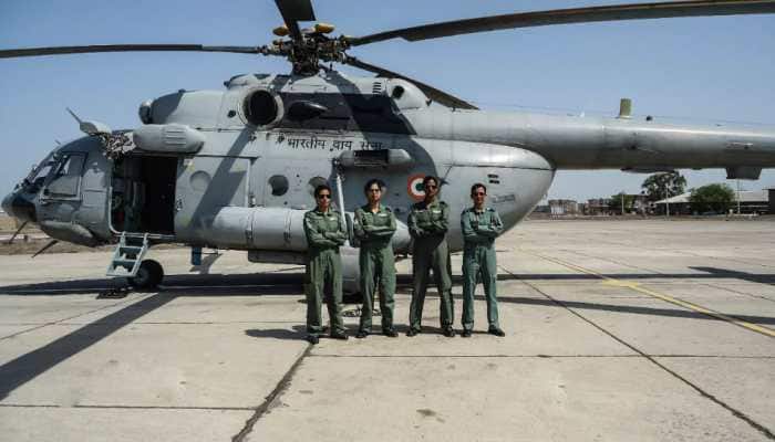 In a first, all-women IAF crew flies Mi-17 helicopter