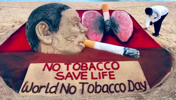 Sudarsan Pattnaik&#039;s sand art on World No Tobacco Day is hard-hitting- Watch