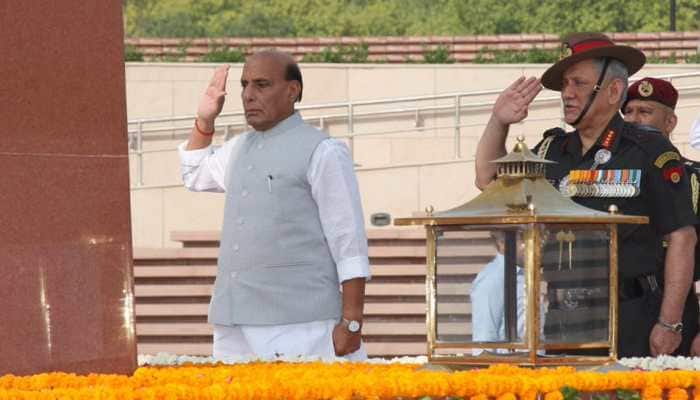 Look forward to meeting troops in Siachen: Rajnath Singh in J&amp;K for first visit as Defence Minister
