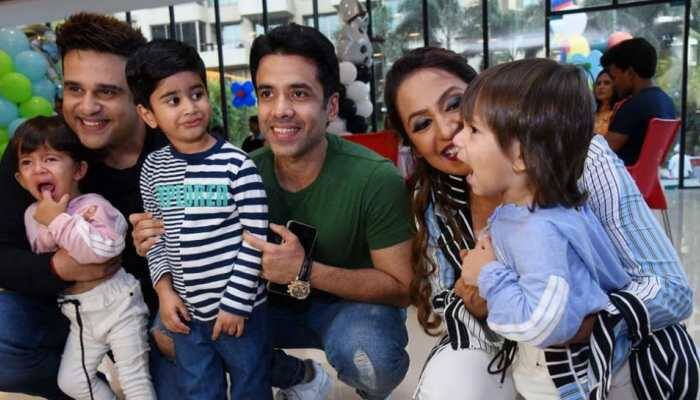 Krushna Abhishek and Kashmera Shah take us inside twins Krishaang, Rayaan's birthday party 