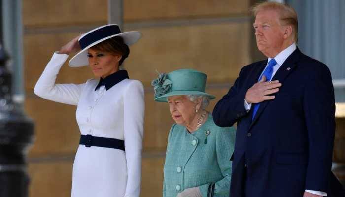 US President Donald Trump meets Queen Elizabeth at Buckingham Palace