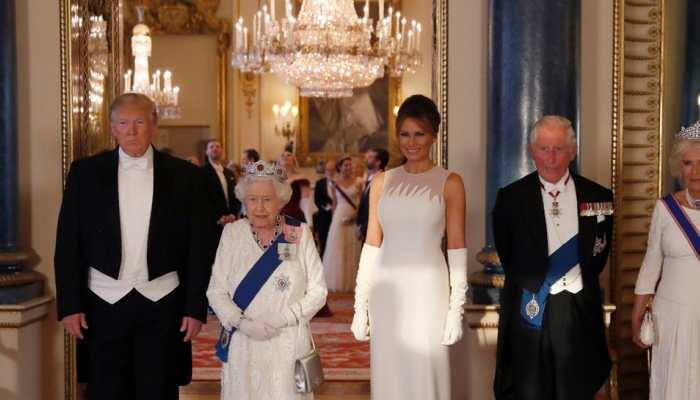 Melania comes to Donald Trump's rescue after Queen Elizabeth II asks him a question