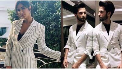 Fashion face-off: Katrina Kaif or Shahid Kapoor, who wore the pantsuit better?