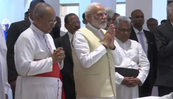 Prime Minister Narendra Modi visits church targeted during Easter terror attacks in Sri Lanka