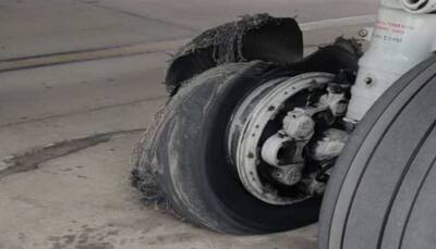 Watch: SpiceJet plane from Dubai makes emergency landing in Jaipur after tyre burst