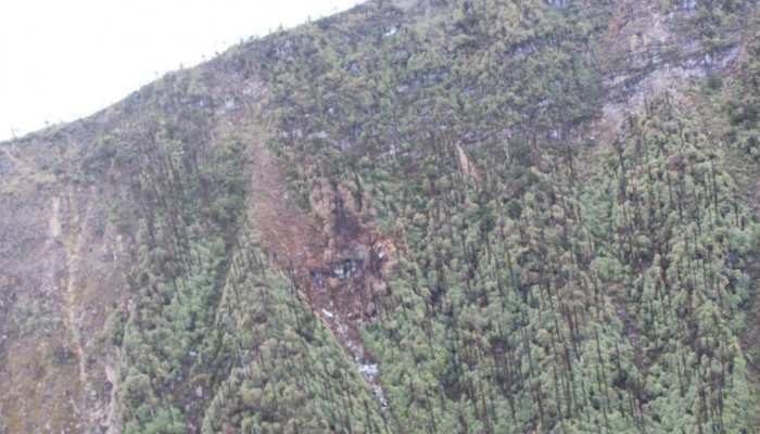 Crash site likely shows how close AN-32 was to cross the hill but could not