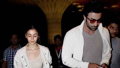 Ranbir Kapoor, Alia Bhatt  colour-coordinate as they arrive together at airport — Pics