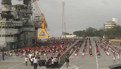 Western Naval Command celebrates International Yoga Day onboard INS Viraat