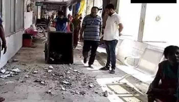 Part of roof collapses at Muzaffarpur&#039;s SKMCH hospital hit by AES deaths, no injuries reported