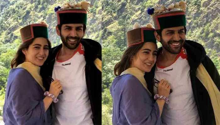 Sara Ali Khan, Kartik Aaryan&#039;s latest picture in traditional Himachali caps goes viral on Internet — Check out