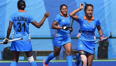 Victorious Indian women's hockey team back in Delhi