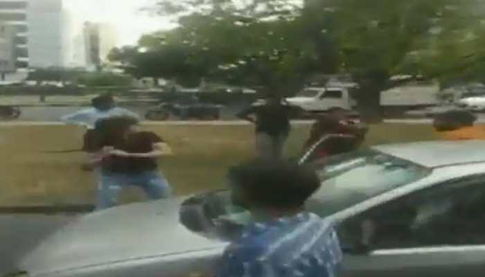 Woman thrashes man with rod in road rage incident in Chandigarh, gets arrested 