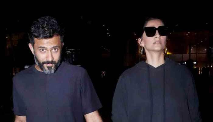 Sonam Kapoor, Anand Ahuja twin in black as they return from romantic gateway in Japan — Pics