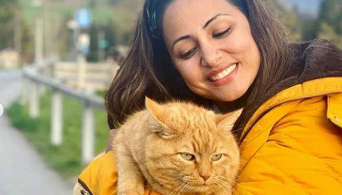 Hina Khan's pics with 'Mini Sher Khan' aka Lucy the cat is too cute for words!