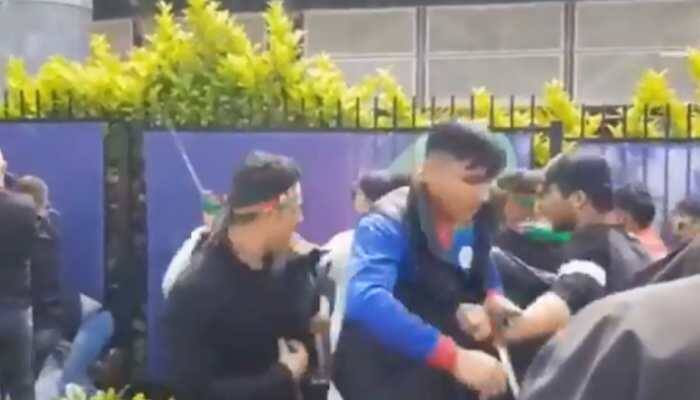 Scuffle between Pakistan and Afghanistan fans outside Leeds cricket stadium 