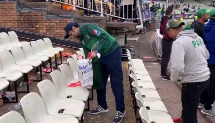 Pakistani fans clean stadium post New Zealand win at Birmingham, video goes viral