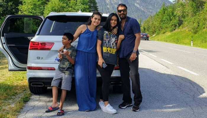 Pics from Ajay Devgn and Kajol's family vacay in the mountains