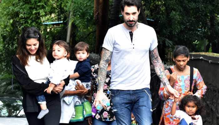 Sunny Leone&#039;s day out with hubby and kids hogs limelight—Pics inside