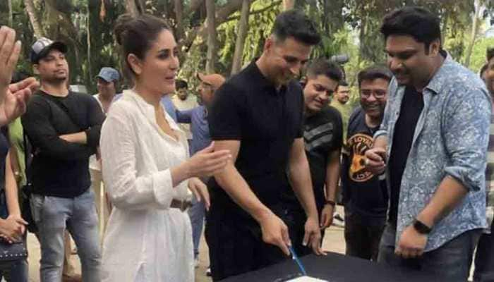 Kareena Kapoor, Akshay Kumar cut cake on Good News sets — Take a look