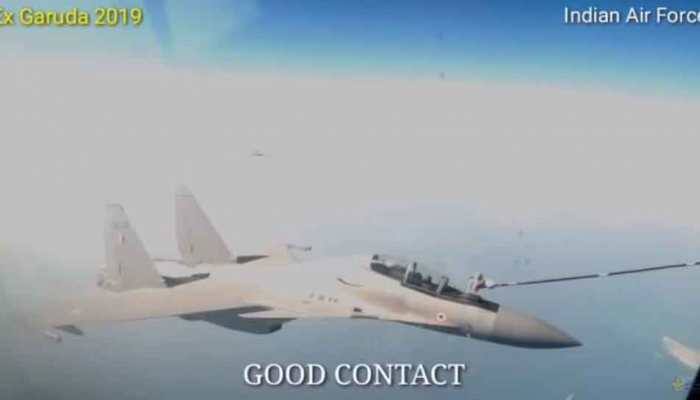 Watch: IAF shares video of air-to-air refueling by Su-30MKI fighter jet from IL-78 FRA 