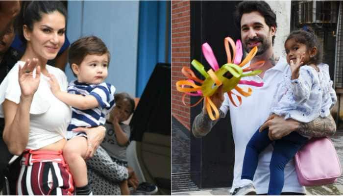 In pics: Sunny Leone and Daniel Weber&#039;s day out with kids