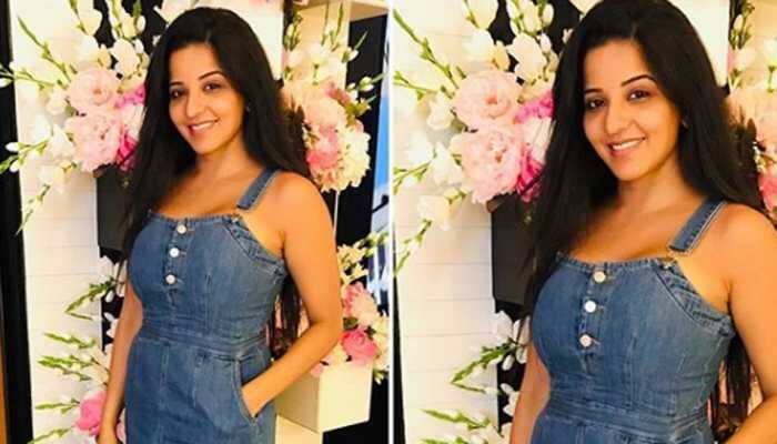 Monalisa slays the casual look in a denim dress and no makeup—Pic