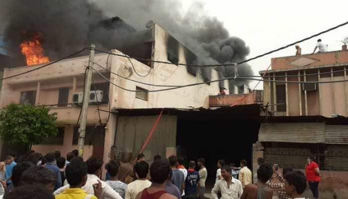 Delhi: Massive fire breaks out inside rubber warehouse in Keshav Puram