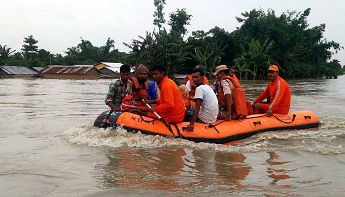 Flood hits 25 district in Assam, at least 14 lakh people affected