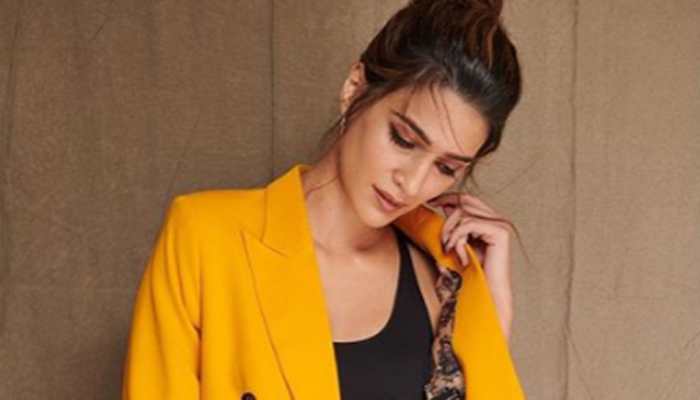 Kriti Sanon turns heads in pop yellow designer outfit for &#039;Arjun Patiala&#039; promotions—Photos