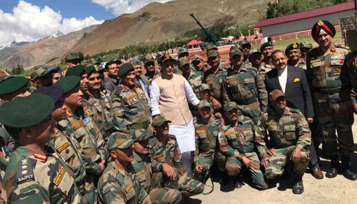 Defence Minister Rajnath Singh pays tribute to soldiers martyred in Kargil War