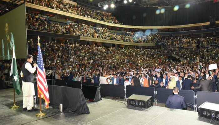 Watch: Imran Khan’s ‘Naya Pakistan’ speech in US disrupted by Baloch activists