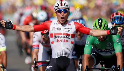 Tour de France: Caleb Ewan claims second stage win as Geraint Thomas takes minor tumble