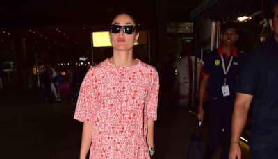 Kareena Kapoor turns heads as she arrives in Mumbai in chic red and white dress — Pics inside