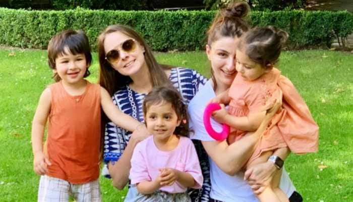 Cuteness alert! Taimur and Inaaya&#039;s smiles are brighter than the London sun - Pics