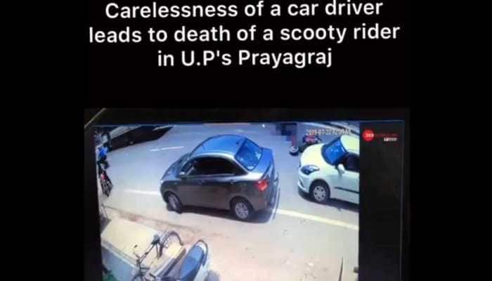 Scooty driver crushed to death due to car driver&#039;s recklessness in Uttar Pradesh