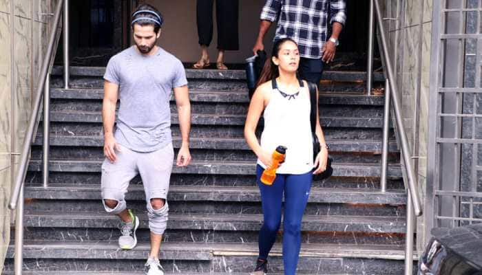 Shahid Kapoor and Mira Rajput&#039;s gym outing calls for attention! Pics 