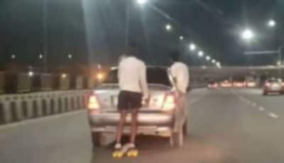 Video of skating stunt behind moving car goes viral, Delhi Police to probe